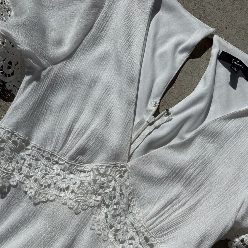 Lulu's White Lace Maxi Dress - Picture 4 of 11